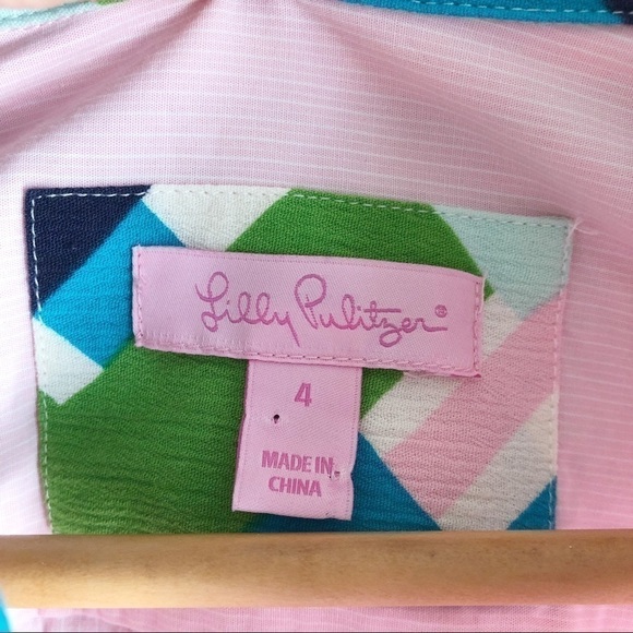 Lilly Pulitzer Pink Contrast Cuff Button Down Shirt - Picture 4 of 11